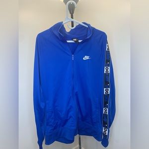Nike “Just Do it” Blue zip up sweater size XL mens